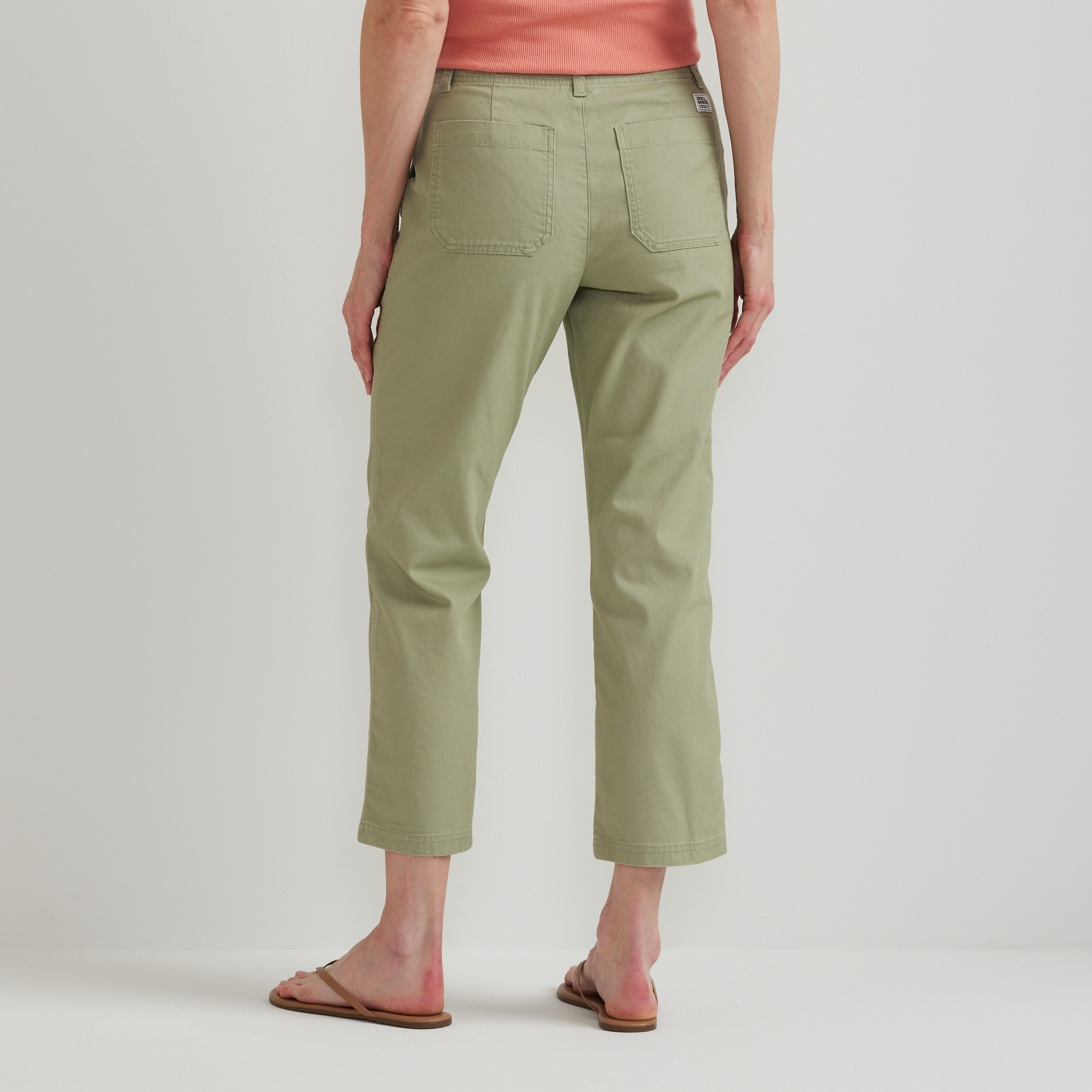 Women's Utility Stretch Canvas Kick Cropped Pants - Image 9