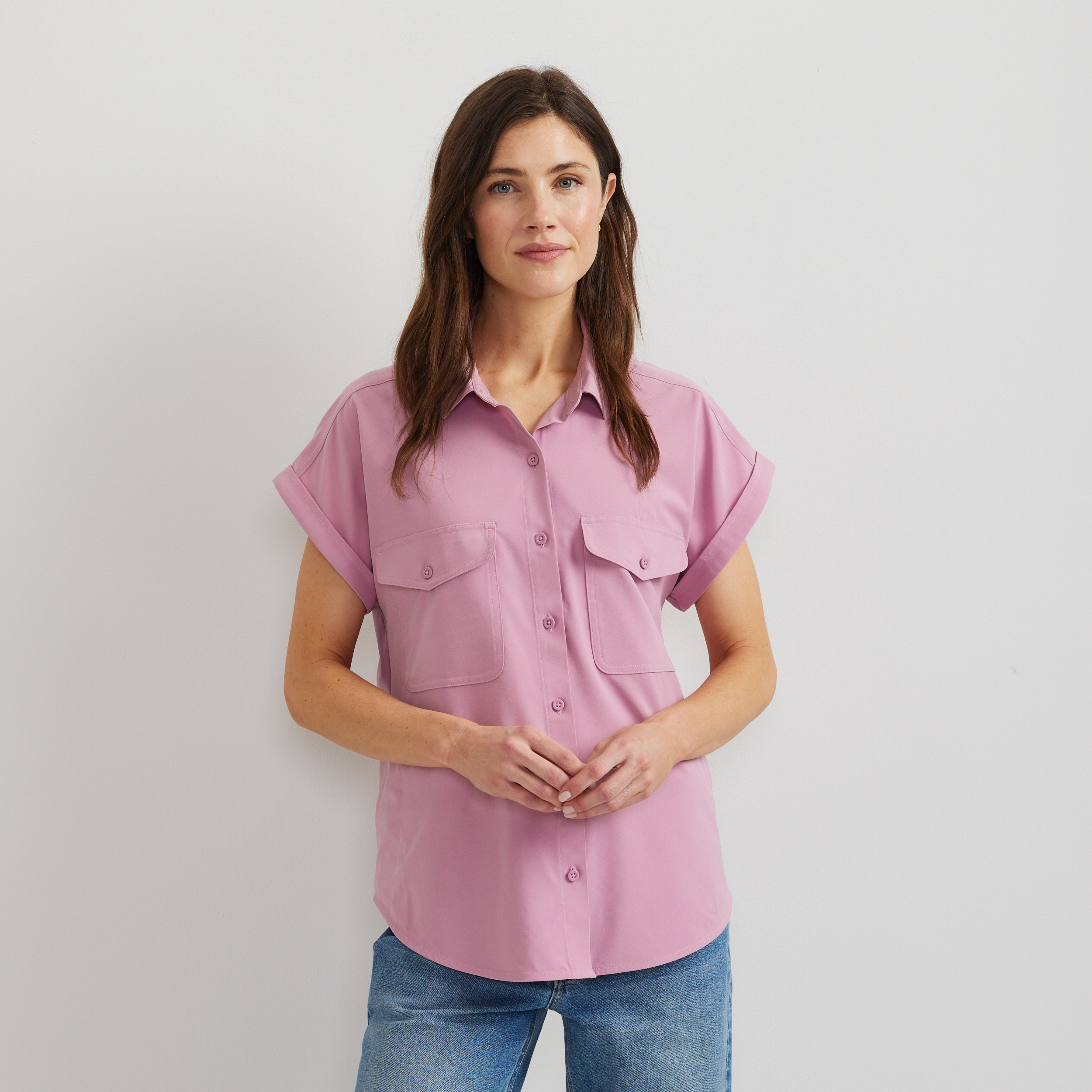 Women's Departure Short-Sleeve Button-Down Shirt - Image 3