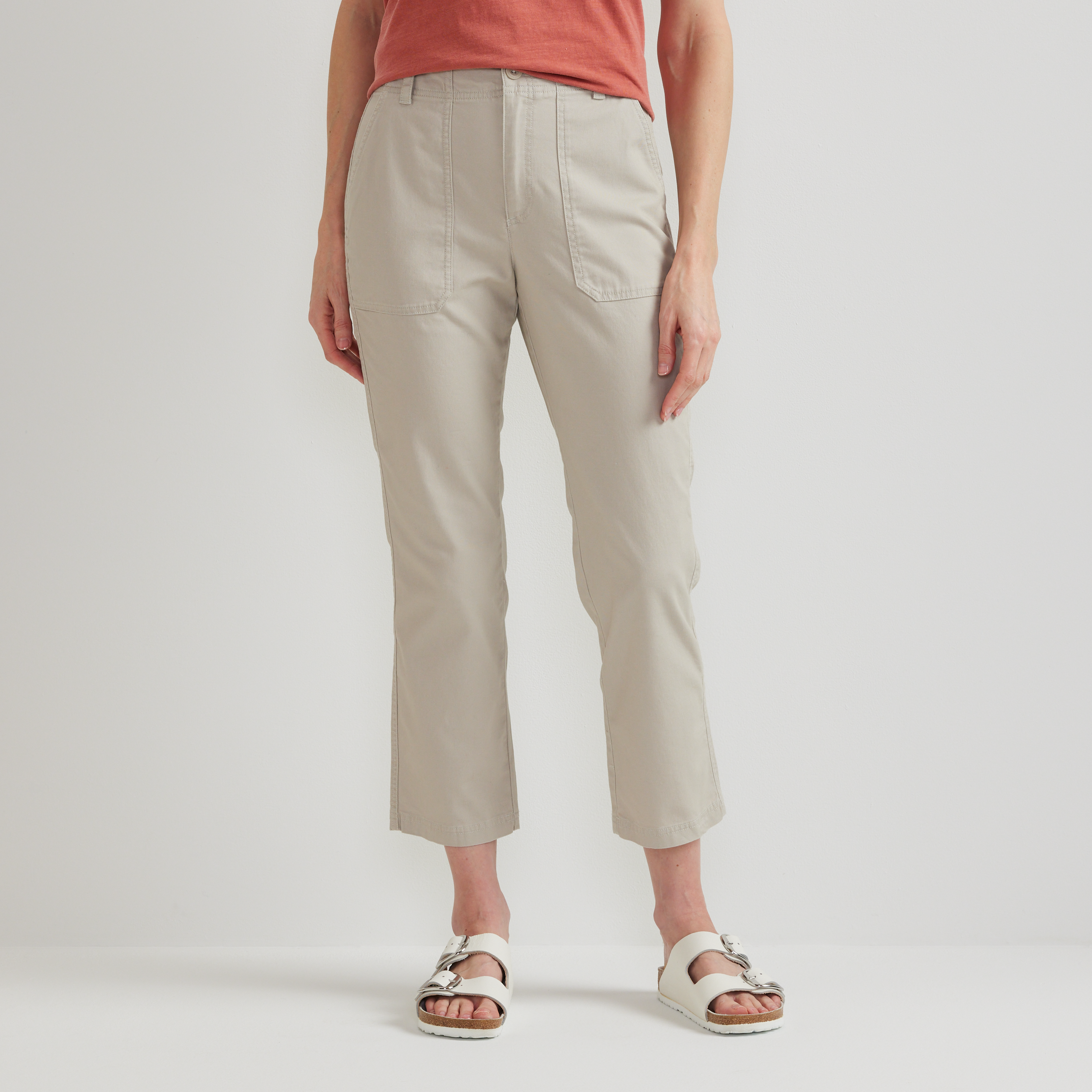 Women's Utility Stretch Canvas Kick Cropped Pants - Image 4