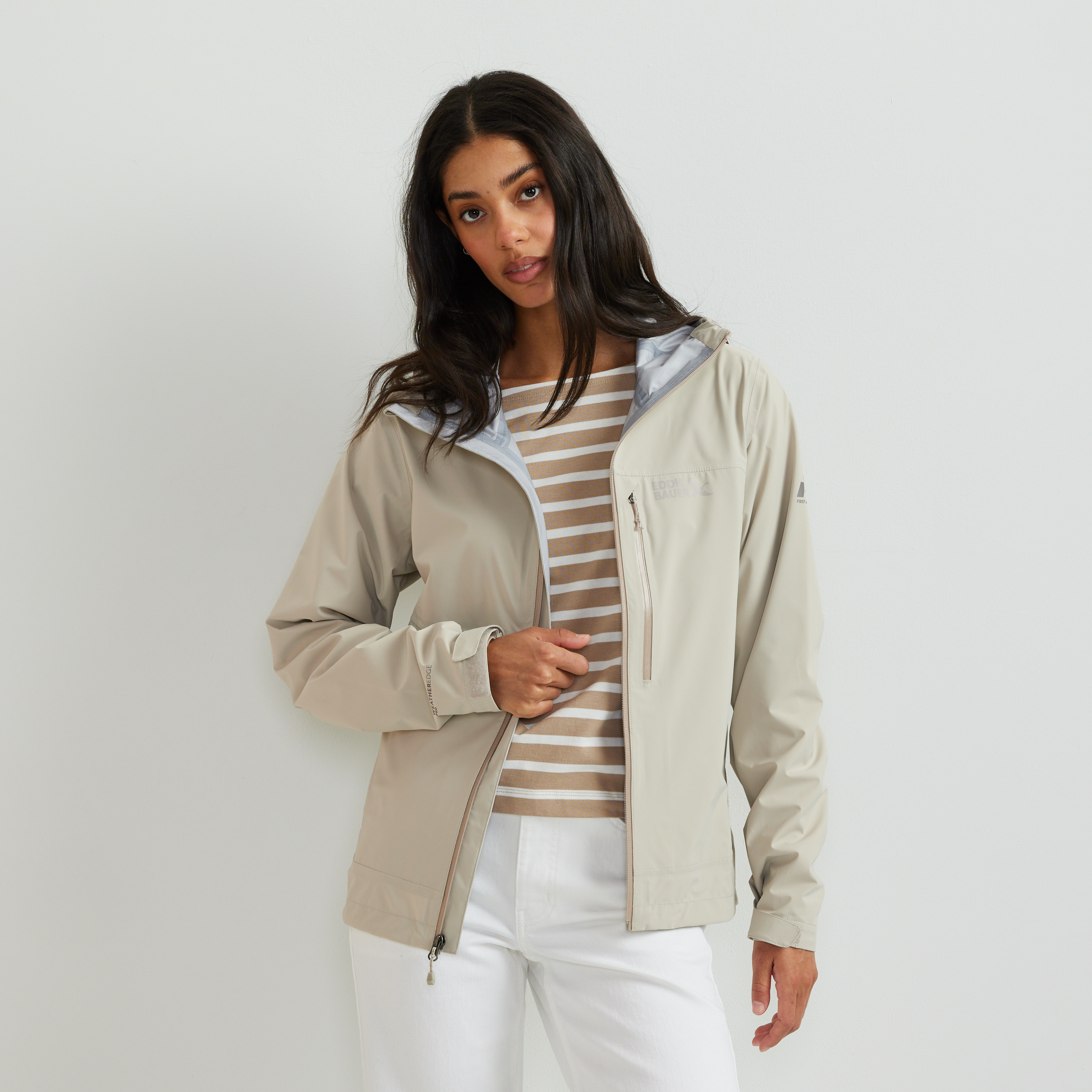 Women's Cloud Cap 3L Waterproof Stretch Hooded Rain Jacket - Image 4