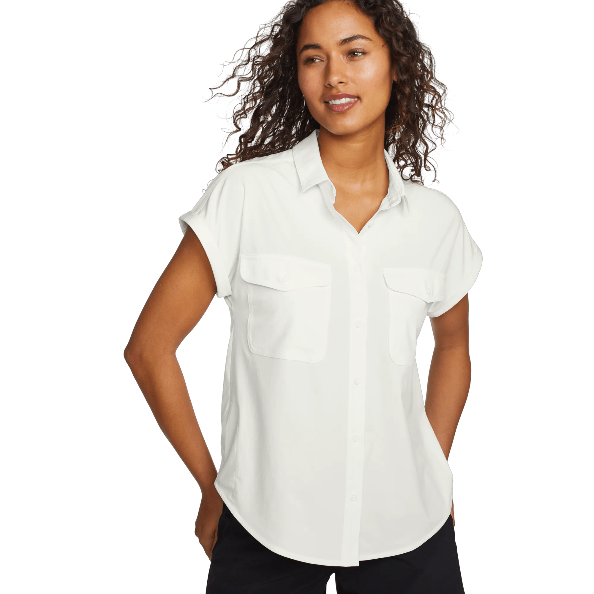Women's Departure Short-Sleeve Button-Down Shirt - Image 6