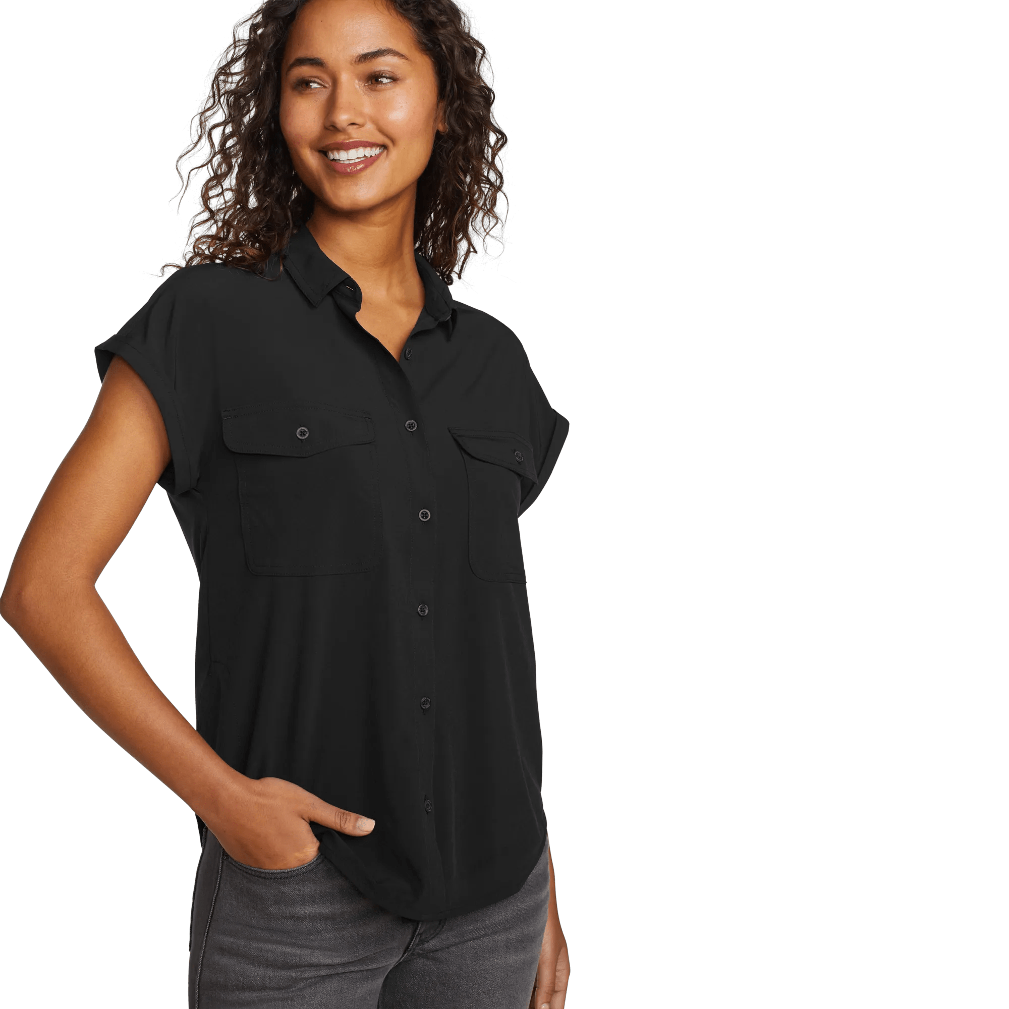 Women's Departure Short-Sleeve Button-Down Shirt - Image 10