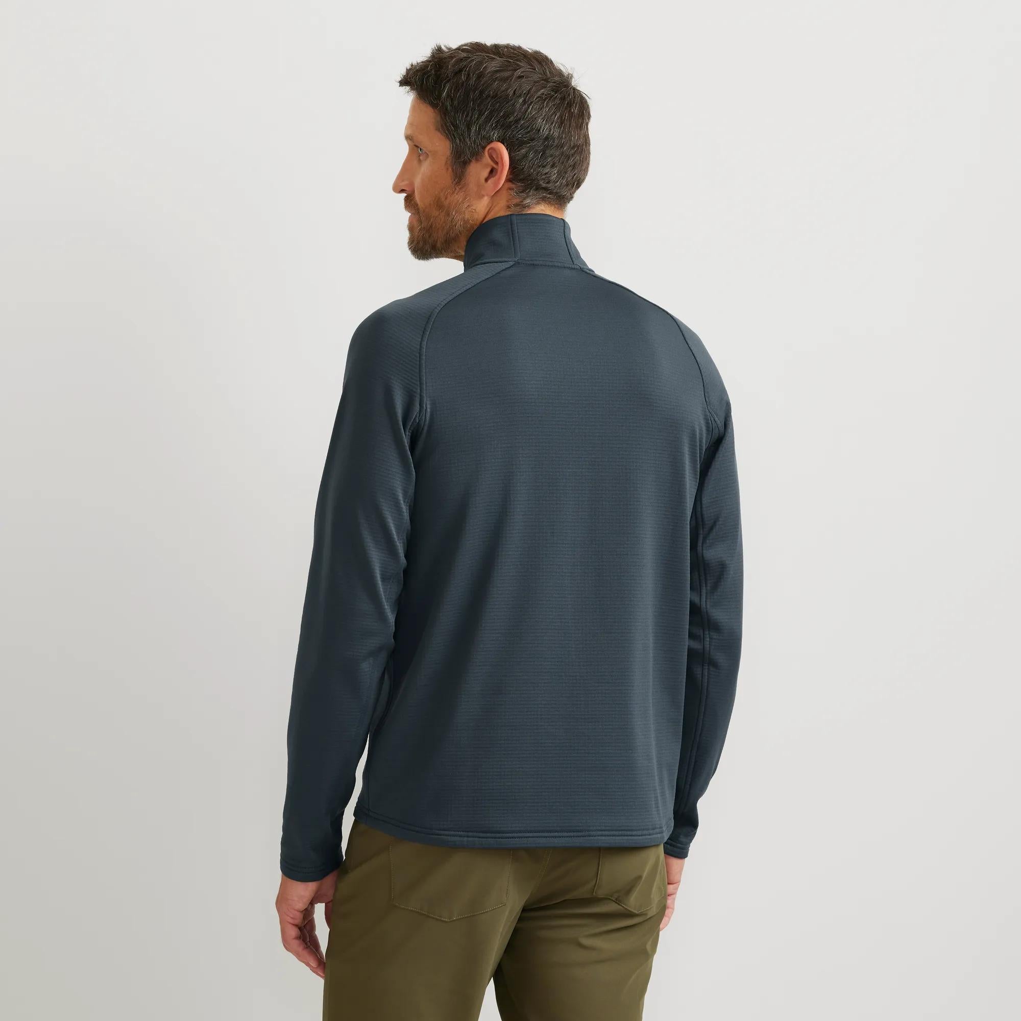 Men's High Route Grid Fleece-Lined 1/2-Zip Pullover - Image 3