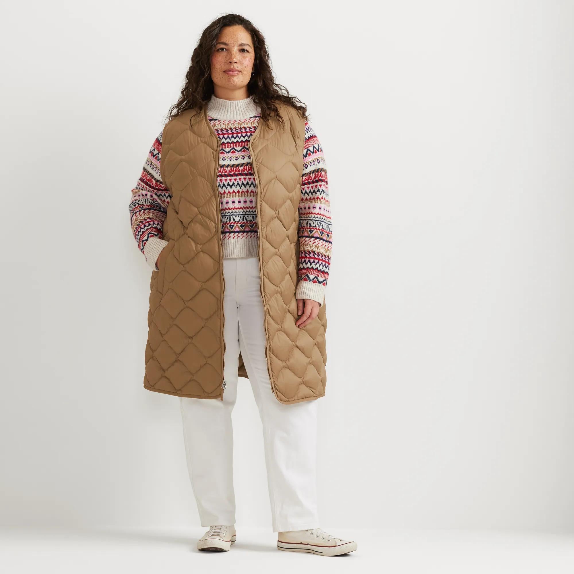 Women's Shaw Long Down Vest - Image 11